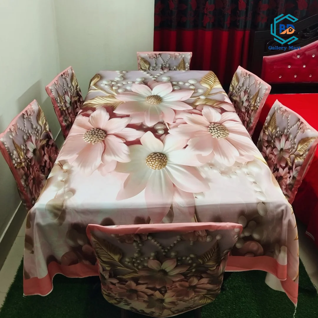 3D Digital Print Table Cloth Set.