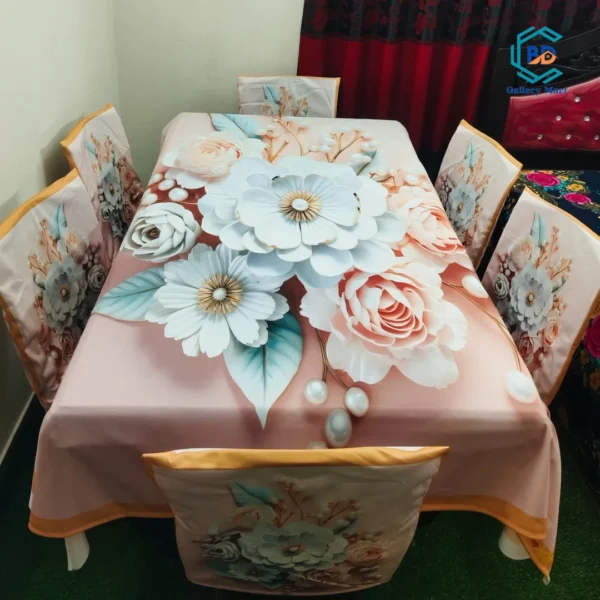 3D Digital Print Table Cloth Set.