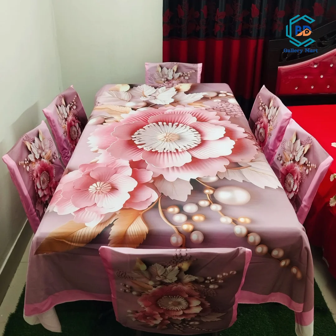 3D Digital Print Table Cloth Set.